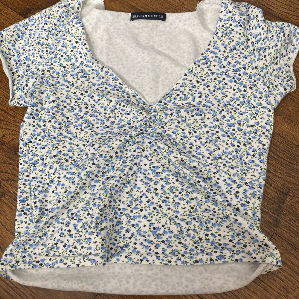 brandy melville flower crop top